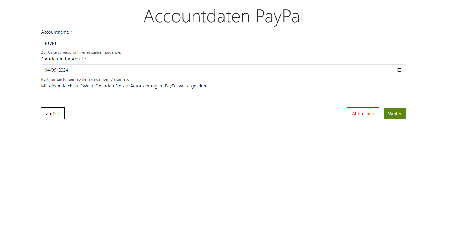 Account Credentials Default