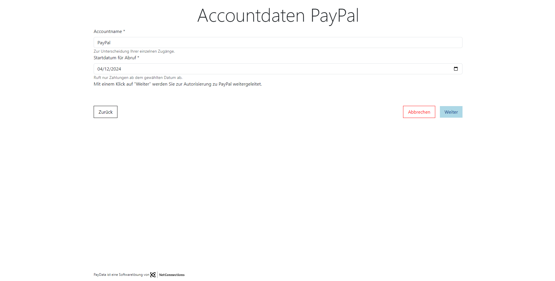 Account Credentials Blue Next Button